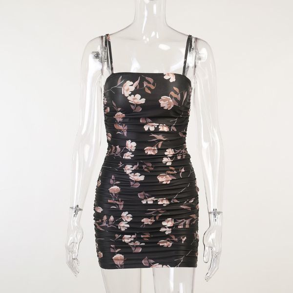Viifaa Black Elegant Floral Print Mini Slip Dress Spaghetti Strap Summer Women Ruched Bodycon Sleeveless Party WearPlus size clothes
Viifaa Black Elegant Floral Print Mini Slip Dress Spaghetti Strap Summer Women Ruched Bodycon Sleeveless Party WearPlus size clothes