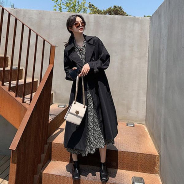 women's trench coats woman clothes ladies coat fashion mid-length europe america has a belt spring casual temperament long sleeve solid, Tan;black
women's trench coats woman clothes ladies coat fashion mid-length europe america has a belt spring casual temperament long sleeve solid, Tan;black