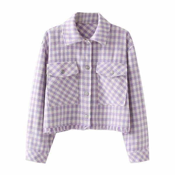 women's jackets puwd casual women short coat 2021 autumn fashion lapel hit color plaid print street style loose retro temperament ladie, Black;brown
women's jackets puwd casual women short coat 2021 autumn fashion lapel hit color plaid print street style loose retro temperament ladie, Black;brown