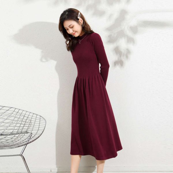base dress spring and autumn korean version 2021 new slim long sleeve with wool knitted skirt, Black;gray
base dress spring and autumn korean version 2021 new slim long sleeve with wool knitted skirt, Black;gray