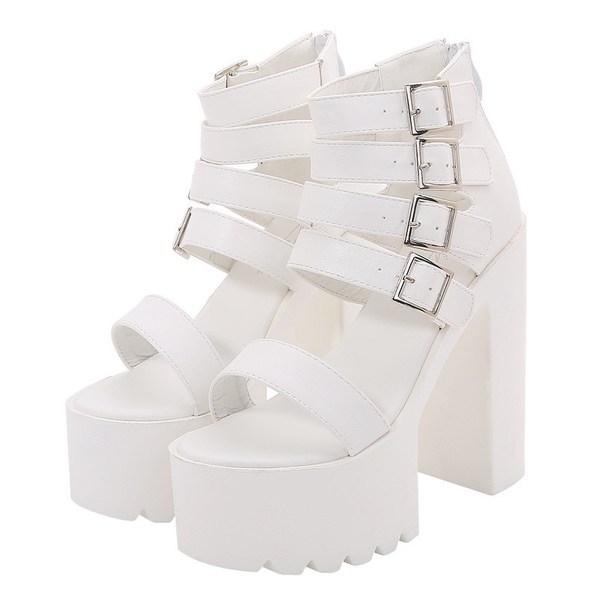 firmranch women's shoes summer fashion all-match belt buckle thick heel platform 14cm ultra high heel sandals, Black
firmranch women's shoes summer fashion all-match belt buckle thick heel platform 14cm ultra high heel sandals, Black