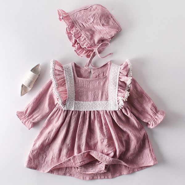 baby girl jumpsuit spring autumn newborn clothes princess lace long sleeve dress romper +hat 2pcs suit 210315, Red;yellow
baby girl jumpsuit spring autumn newborn clothes princess lace long sleeve dress romper +hat 2pcs suit 210315, Red;yellow