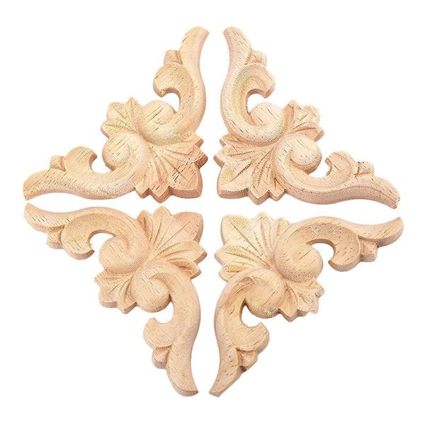 decorative objects & figurines 4pcs 6*6cm european style wood carved corner onlay applique furniture unpainted door decor
decorative objects & figurines 4pcs 6*6cm european style wood carved corner onlay applique furniture unpainted door decor