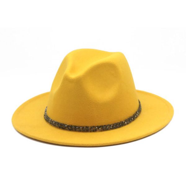 women hats fedora chain belt band men women casual felted hats wide brim solid felted panama yellow black winter fedora hats new, Blue;gray
women hats fedora chain belt band men women casual felted hats wide brim solid felted panama yellow black winter fedora hats new, Blue;gray