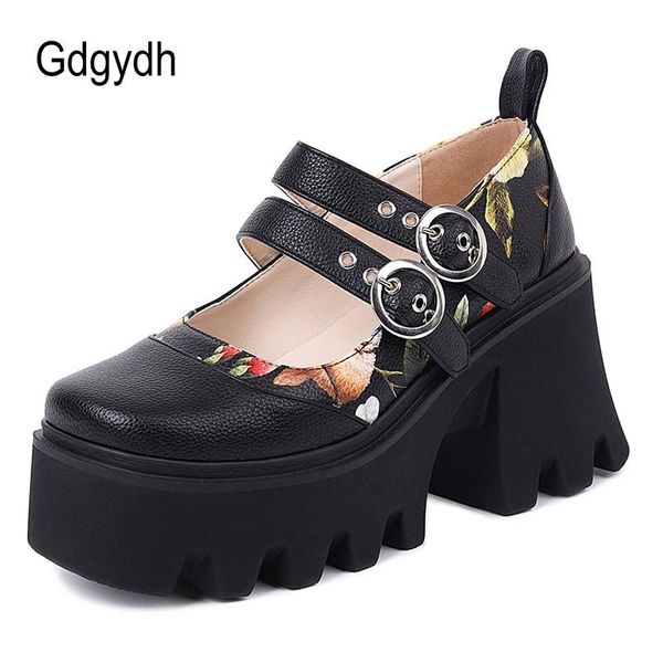 dress shoes gdgydh vintage flower dark gothic platform women stitching thick heel high waterproof mary jane belt buckle, Black
dress shoes gdgydh vintage flower dark gothic platform women stitching thick heel high waterproof mary jane belt buckle, Black