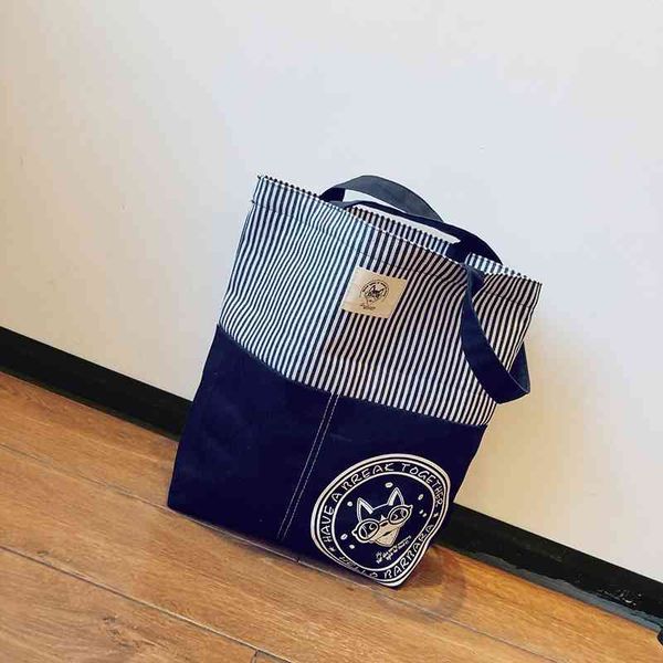 new british cartoon dog stripe splicing single shoulder canvas women's literature bag
new british cartoon dog stripe splicing single shoulder canvas women's literature bag