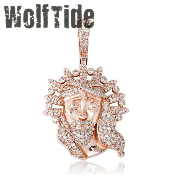 new bling jesus head portrait pendant necklace hip hop iced out cz cubic zirconia fashion cz stone rapper jewelry party punk gift collar kal, Silver
new bling jesus head portrait pendant necklace hip hop iced out cz cubic zirconia fashion cz stone rapper jewelry party punk gift collar kal, Silver