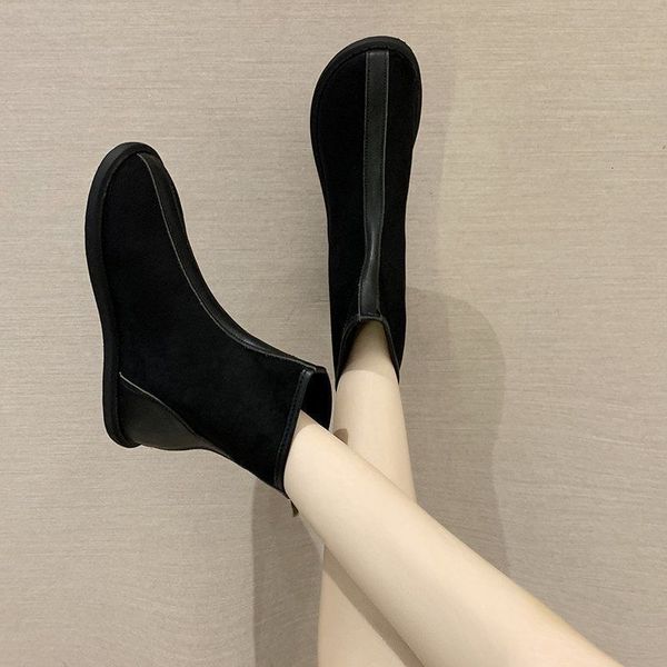 martin women 2021 autumn winter flat back zipper student korean version thin short boots bottom soft surface women's, Black
martin women 2021 autumn winter flat back zipper student korean version thin short boots bottom soft surface women's, Black