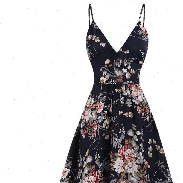 bohemian flower print midi dresses women spaghetti straps sleeveless v neck sundress a line high waist backless vestidos, Black;gray
bohemian flower print midi dresses women spaghetti straps sleeveless v neck sundress a line high waist backless vestidos, Black;gray