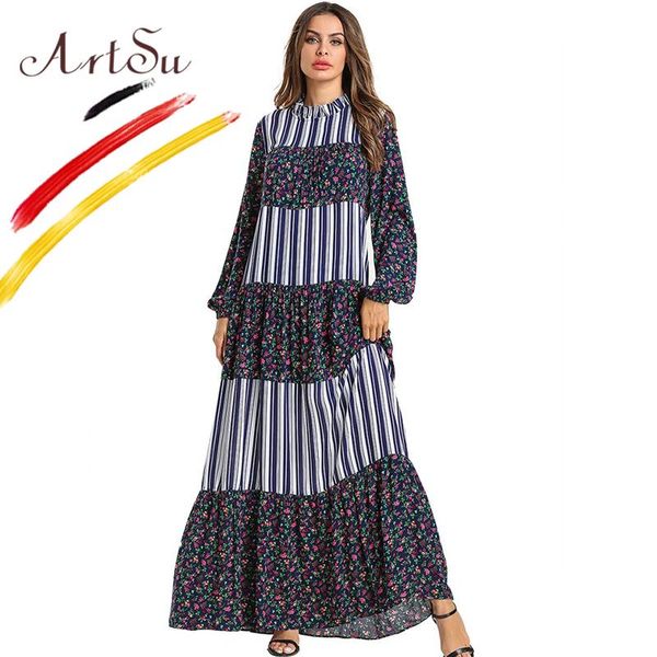 casual dresses ruffle lace up round neck swing patchwork striped maxi dress floral print retro ethnic robe femme women plus size vesti, Black;gray
casual dresses ruffle lace up round neck swing patchwork striped maxi dress floral print retro ethnic robe femme women plus size vesti, Black;gray