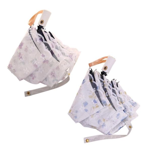 umbrellas 2 pcs automatic lace sun umbrella three-folding anti-uv and rain dual-purpose parasol ladies umbrella, purple & blue
umbrellas 2 pcs automatic lace sun umbrella three-folding anti-uv and rain dual-purpose parasol ladies umbrella, purple & blue