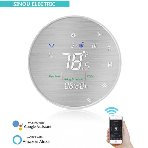 smart home control wifi heat pump 24v thermostat temperature controller life / tuya app remote control, works with alexa google
smart home control wifi heat pump 24v thermostat temperature controller life / tuya app remote control, works with alexa google