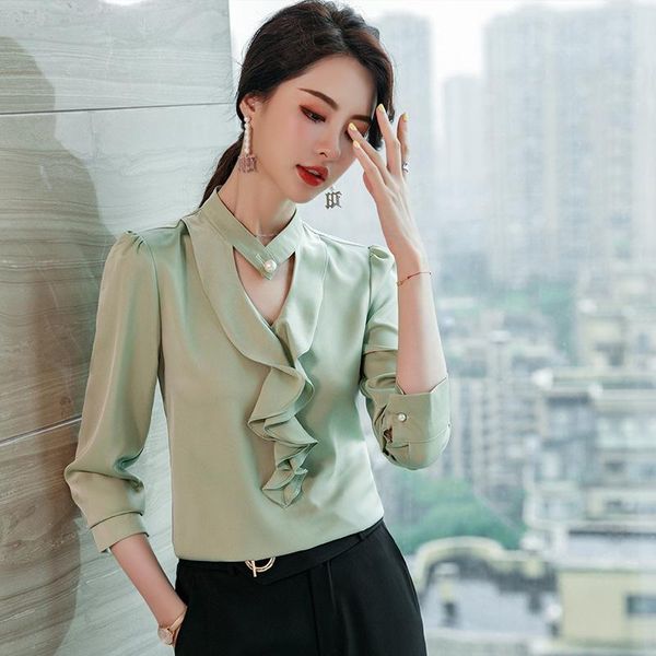 women blouses shirts long sleeve shirt autumn winter formal elegant styles ladies blouse business work wear clothes, White
women blouses shirts long sleeve shirt autumn winter formal elegant styles ladies blouse business work wear clothes, White