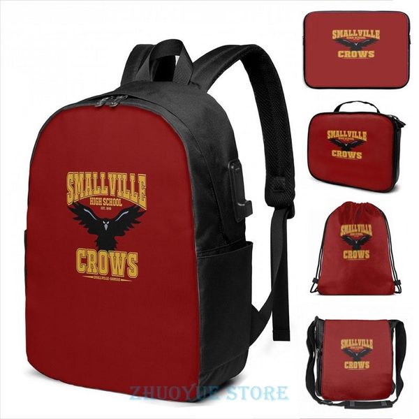 backpack funny graphic print smallville high home of the crows usb charge men school bags women bag travel laptop
backpack funny graphic print smallville high home of the crows usb charge men school bags women bag travel laptop