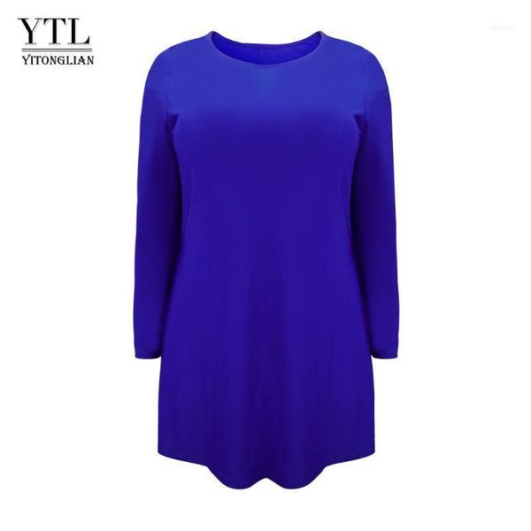 plus size women dress long sleeve solid tunic dresses flare casual large black blue day t shirt shift -8xl h1261, Black;gray
plus size women dress long sleeve solid tunic dresses flare casual large black blue day t shirt shift -8xl h1261, Black;gray