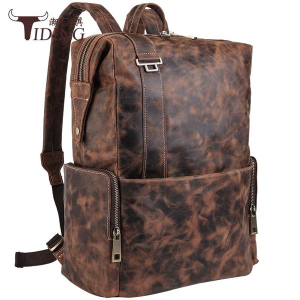 backpack travel backpacks bag man genuine leather large capacity 15" student bags real male vintage brand
backpack travel backpacks bag man genuine leather large capacity 15" student bags real male vintage brand