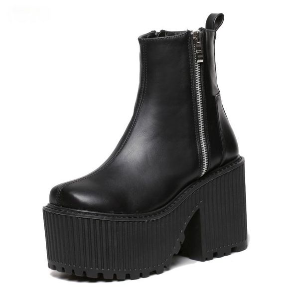 boots botines tacon mujer black /white platform punk rock motorcycle zipper chunky ankle high heel
boots botines tacon mujer black /white platform punk rock motorcycle zipper chunky ankle high heel