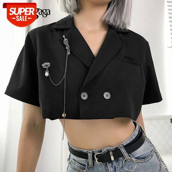 darlingaga elegant chic cropped blazer blouse women shirt fashion double-breasted cardigan summer women's blouses outerwear #vu57, White
darlingaga elegant chic cropped blazer blouse women shirt fashion double-breasted cardigan summer women's blouses outerwear #vu57, White
