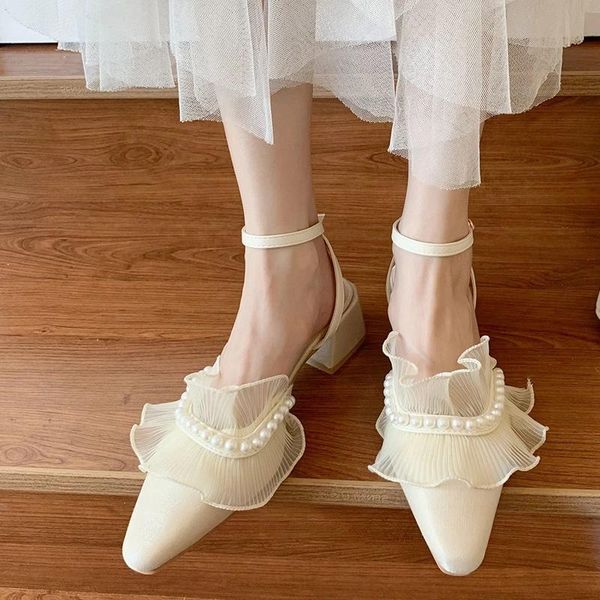 sandals pointed toe women elegant ankle strap square heels pumps sweet lace pearl woman slingbacks party shoes bridal 2021, Black
sandals pointed toe women elegant ankle strap square heels pumps sweet lace pearl woman slingbacks party shoes bridal 2021, Black