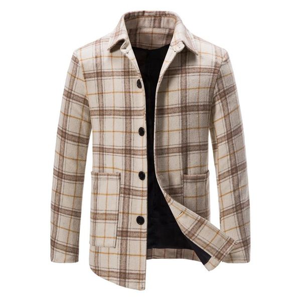 men's jackets casual plaid fashion single breasted loose solid turn-down collar long woollen windproof overcoat #8, Black;brown
men's jackets casual plaid fashion single breasted loose solid turn-down collar long woollen windproof overcoat #8, Black;brown
