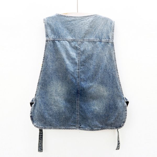 vintage summer waistcoat women denim vest v-neck sleeveless jacket coat female big size loose short jeans vests chaquetas mujer arnw, Black;white
vintage summer waistcoat women denim vest v-neck sleeveless jacket coat female big size loose short jeans vests chaquetas mujer arnw, Black;white