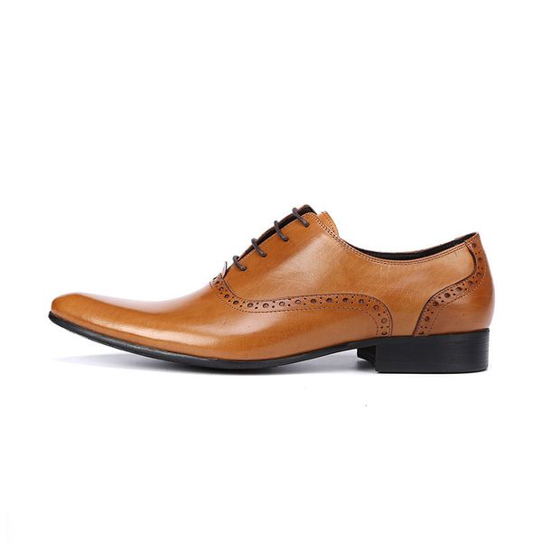 fashion genuine leather brogue men dress shoe pointed toe oxfords shoes for men lace up designer luxury men formal shoes b75, Black
fashion genuine leather brogue men dress shoe pointed toe oxfords shoes for men lace up designer luxury men formal shoes b75, Black