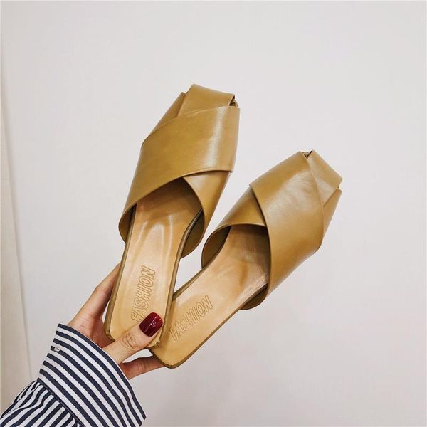 women leather slippers square toe mules shoes low heel fashion sandals casual outside drags slides, Black
women leather slippers square toe mules shoes low heel fashion sandals casual outside drags slides, Black