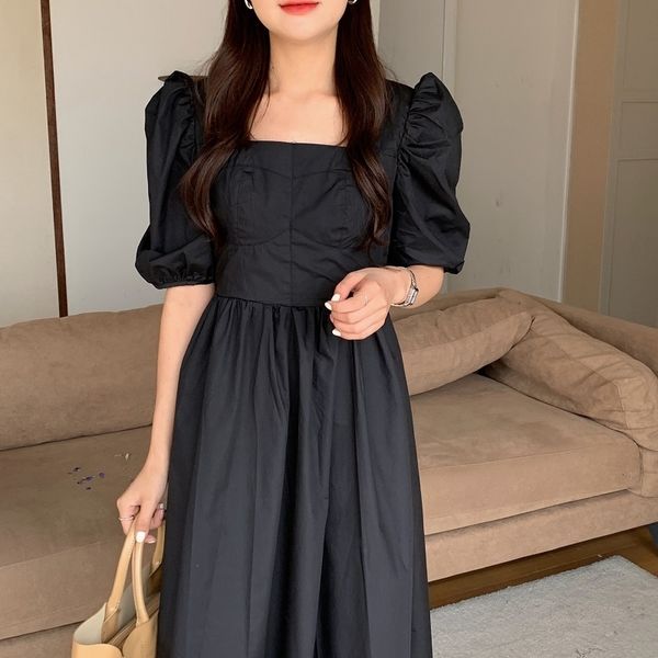 casual dresses femme all match square collar girls 2021 princess solid summer vintage sweet vestidos fiff, Black;gray
casual dresses femme all match square collar girls 2021 princess solid summer vintage sweet vestidos fiff, Black;gray