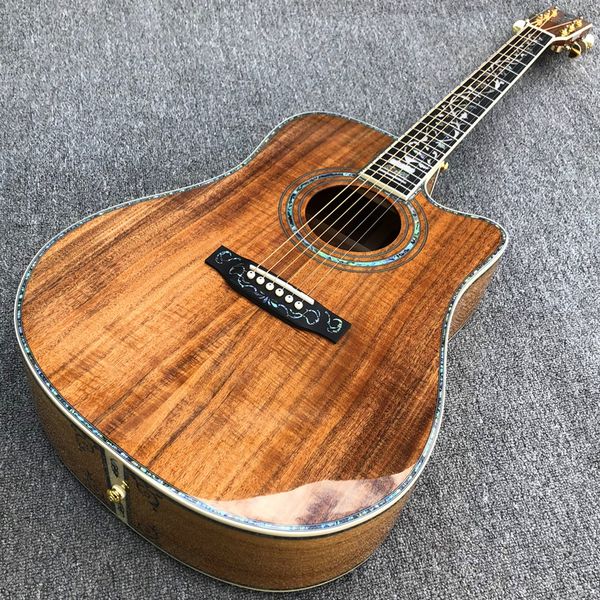 cutaway all koa wood 41 inches d style acoustic guitar,abalone inlays ebony fingerboard guitarra
cutaway all koa wood 41 inches d style acoustic guitar,abalone inlays ebony fingerboard guitarra