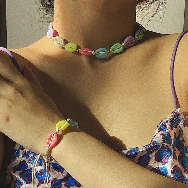 jewelry versatile beach geometric women's personality creative ocean style colorful shell necklace, Silver
jewelry versatile beach geometric women's personality creative ocean style colorful shell necklace, Silver