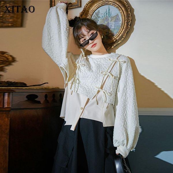 women's hoodies & sweatshirts xitao french style bow tie sweatshirt women fashion trend wild elegant lantern sleeve crop clothes 2021 x, Black
women's hoodies & sweatshirts xitao french style bow tie sweatshirt women fashion trend wild elegant lantern sleeve crop clothes 2021 x, Black