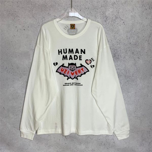 men's t-shirts human made t shirt long sleeve white t-shirt fashion casual men women 1:1 bat tee, White;black
men's t-shirts human made t shirt long sleeve white t-shirt fashion casual men women 1:1 bat tee, White;black