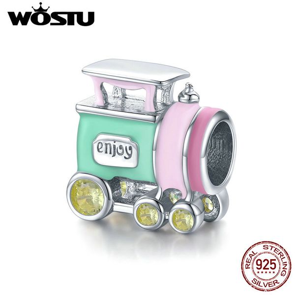 wostu new arrival 925 sterling silver beads colorful train charms fit women charm bracelet silver 925 jewelry making ctc289 q0531, Black
wostu new arrival 925 sterling silver beads colorful train charms fit women charm bracelet silver 925 jewelry making ctc289 q0531, Black