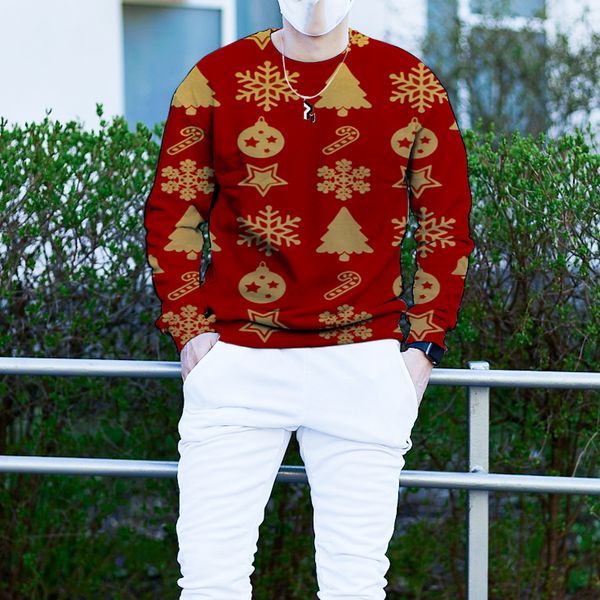 men's christmas 3d printing long sleeve hoodless sweater christmas mobs pattern clothing, White;black
men's christmas 3d printing long sleeve hoodless sweater christmas mobs pattern clothing, White;black