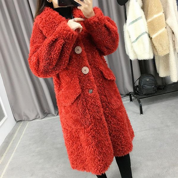women's fur & faux women 2021 winter fashion natuarl sheep shearing coats female real lamb jackets ladies mid-long loose overcoats w86, Black
women's fur & faux women 2021 winter fashion natuarl sheep shearing coats female real lamb jackets ladies mid-long loose overcoats w86, Black