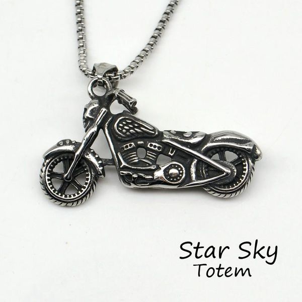 pendant necklaces retro locomotive bobber moto stainless steel necklace hippie rider hip hop fashion jewelry, Silver
pendant necklaces retro locomotive bobber moto stainless steel necklace hippie rider hip hop fashion jewelry, Silver