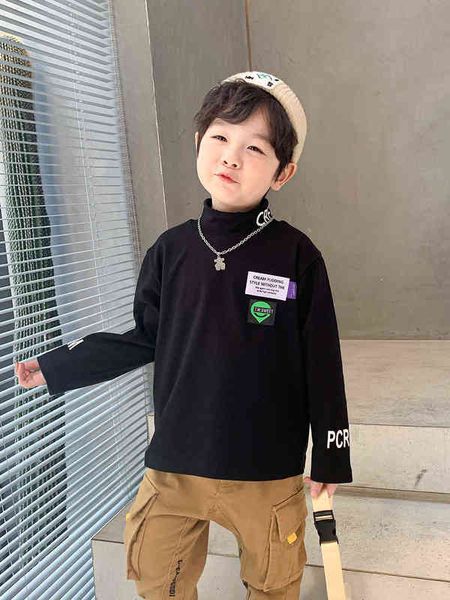 boys' high-necked bottoming shirt children's clothing color cotton stretch dralon bottoming shirt babies' long sleeve t-shirt, Blue
boys' high-necked bottoming shirt children's clothing color cotton stretch dralon bottoming shirt babies' long sleeve t-shirt, Blue