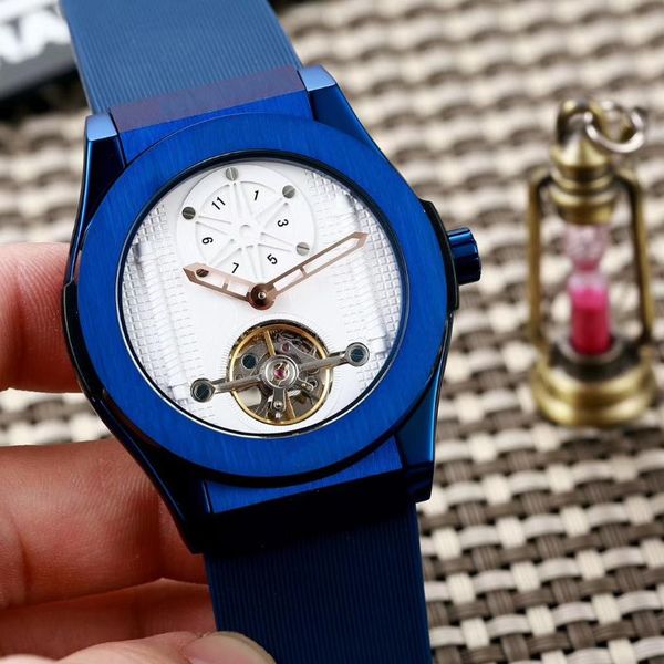 wristwatches men gold black automatic mechanical sapphire tourbillon watch transparent rubber blue leather, Slivery;brown
wristwatches men gold black automatic mechanical sapphire tourbillon watch transparent rubber blue leather, Slivery;brown