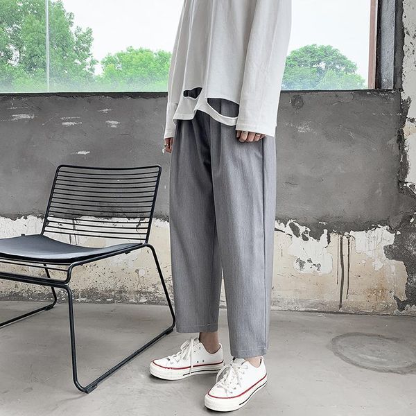 men's pants summer formal suit korean fashion loose business casual men harajuku streetwear straight ankle-length, Black
men's pants summer formal suit korean fashion loose business casual men harajuku streetwear straight ankle-length, Black