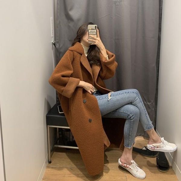 women's wool & blends fur integrated warm coat casual long sleeve autumn and winter medium windbreaker, Black
women's wool & blends fur integrated warm coat casual long sleeve autumn and winter medium windbreaker, Black
