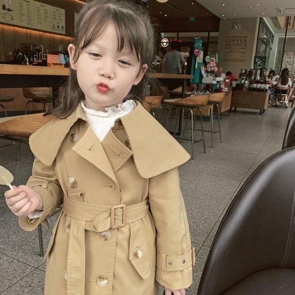 coat england style girls trench lapel long sleeve with belt casual slim outerwear double breasted jacket for autumn, Blue;gray
coat england style girls trench lapel long sleeve with belt casual slim outerwear double breasted jacket for autumn, Blue;gray