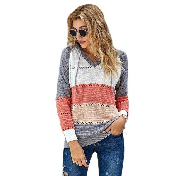 women's hoodies & sweatshirts knitted hooded long sleeve loose fashion color striped pullover women hoodie sweatshirt tracksuit spring, Black
women's hoodies & sweatshirts knitted hooded long sleeve loose fashion color striped pullover women hoodie sweatshirt tracksuit spring, Black