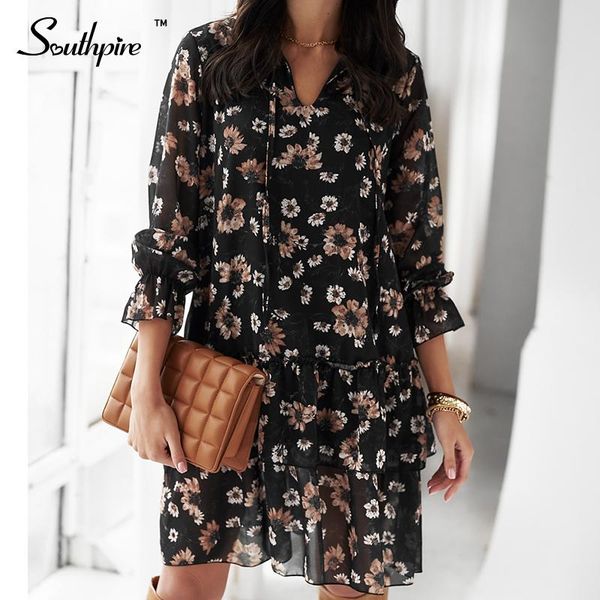 Casual Dresses Southpire Black Floral Print Vintage Women's Dress 2021 Long Sleeve Loose Mini Shirt Office Ladies Clothing Female, Black;gray
Casual Dresses Southpire Black Floral Print Vintage Women's Dress 2021 Long Sleeve Loose Mini Shirt Office Ladies Clothing Female, Black;gray