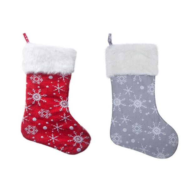 christmas decorations red white snowflake socks hook design plush cloth and knitted fabric candy gift bag stocking 1pc
christmas decorations red white snowflake socks hook design plush cloth and knitted fabric candy gift bag stocking 1pc