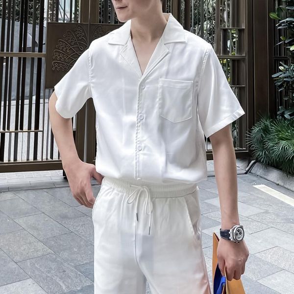 men's suits & blazers summer v-neck casual shirt trendy short sleeve men pant british style business formal shirts dress tuxedo, White;black
men's suits & blazers summer v-neck casual shirt trendy short sleeve men pant british style business formal shirts dress tuxedo, White;black