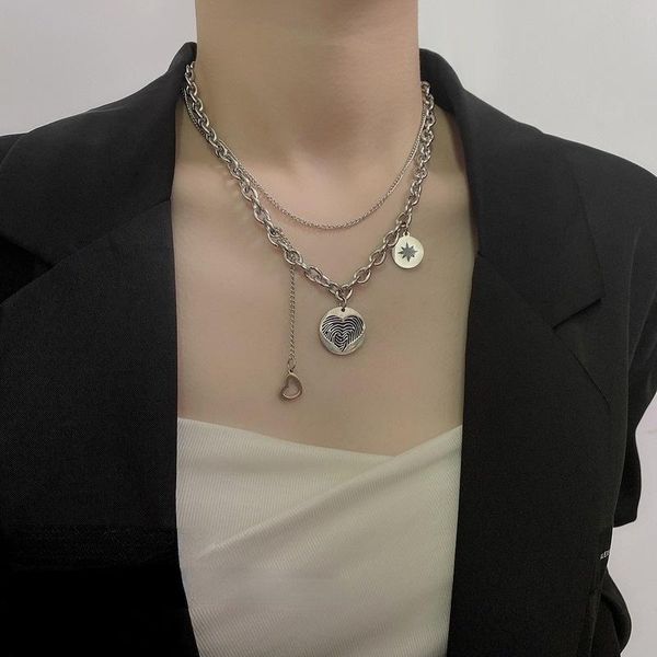 pendant necklaces u-magical creative asymmetry love heart circle chunky chain necklace for women geometric jewelry, Silver
pendant necklaces u-magical creative asymmetry love heart circle chunky chain necklace for women geometric jewelry, Silver