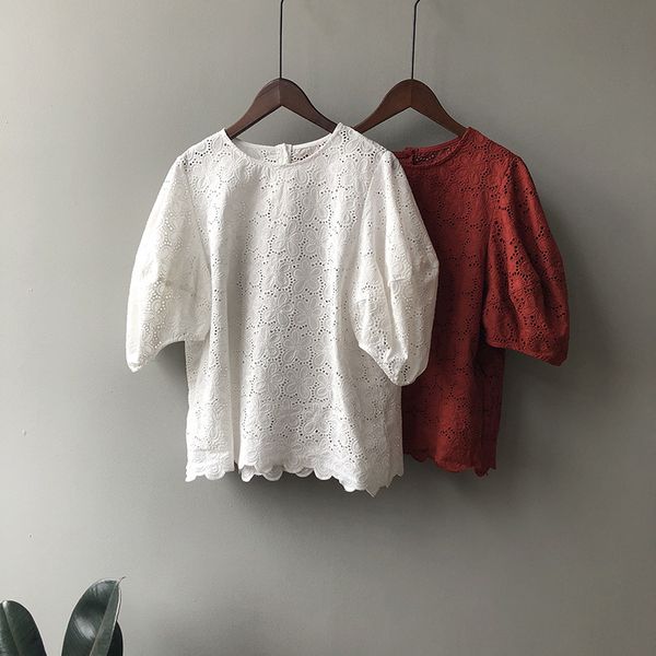 new white 2021 o-neck flower crochet sleeve cotton blouses boho women shirt blusas roupa feminina outwear sh39
new white 2021 o-neck flower crochet sleeve cotton blouses boho women shirt blusas roupa feminina outwear sh39