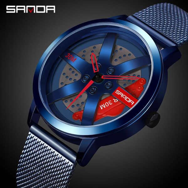 wristwatches sanda men quartz watch fashion mesh strap hollow dial wheel design blue waterproof sport wristwatch p1061, Slivery;brown
wristwatches sanda men quartz watch fashion mesh strap hollow dial wheel design blue waterproof sport wristwatch p1061, Slivery;brown