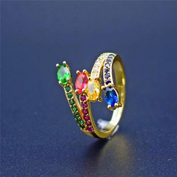 wedding rings autumn style rainbow ring golden zircon woman's luxury adjustable engagement party jewelry for women gift, Slivery;golden
wedding rings autumn style rainbow ring golden zircon woman's luxury adjustable engagement party jewelry for women gift, Slivery;golden