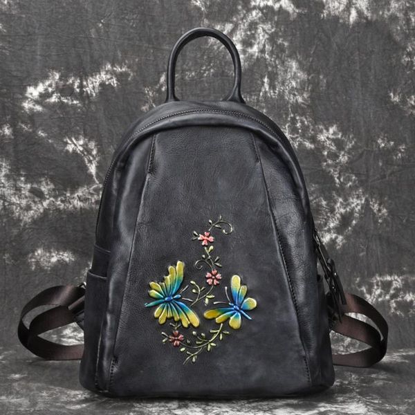 backpack vintage brown color women genuine leather embossing floral ladies travelling shopping backpacks bags
backpack vintage brown color women genuine leather embossing floral ladies travelling shopping backpacks bags
